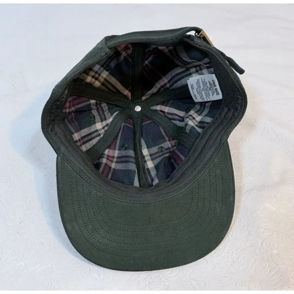 J Crew Dark Green Suede Baseball Cap
